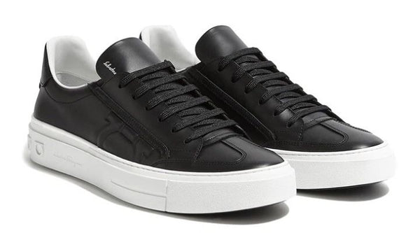 Salvatore Ferragamo Borg Zapatillas bajas para hombre Cuero Negro Gancio