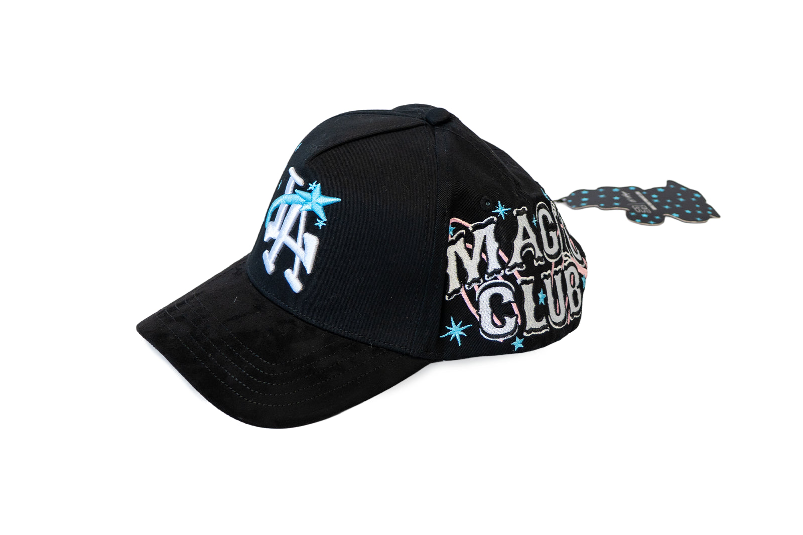 Gorra 31 Hats "El Mago" Black/Blue Suede Snapback Visera Curva