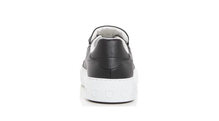 Salvatore Ferragamo Borg Zapatillas bajas para hombre Cuero Negro Gancio