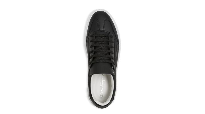 Salvatore Ferragamo Borg Zapatillas bajas para hombre Cuero Negro Gancio