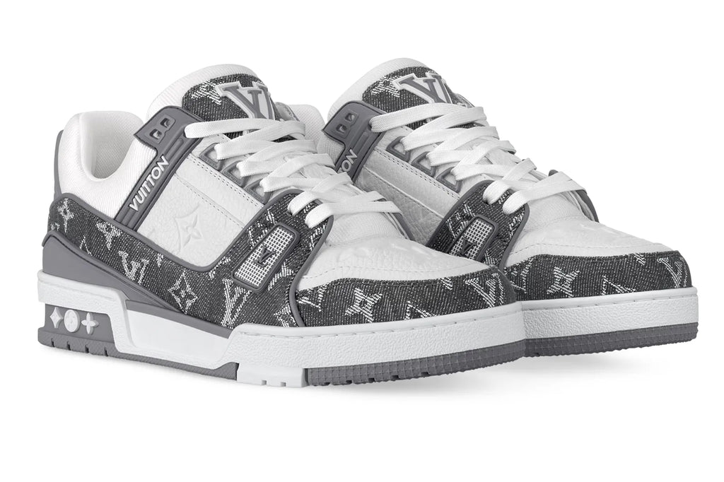 Louis Vuitton LV Trainer Gris y Blanco - Para Mujer