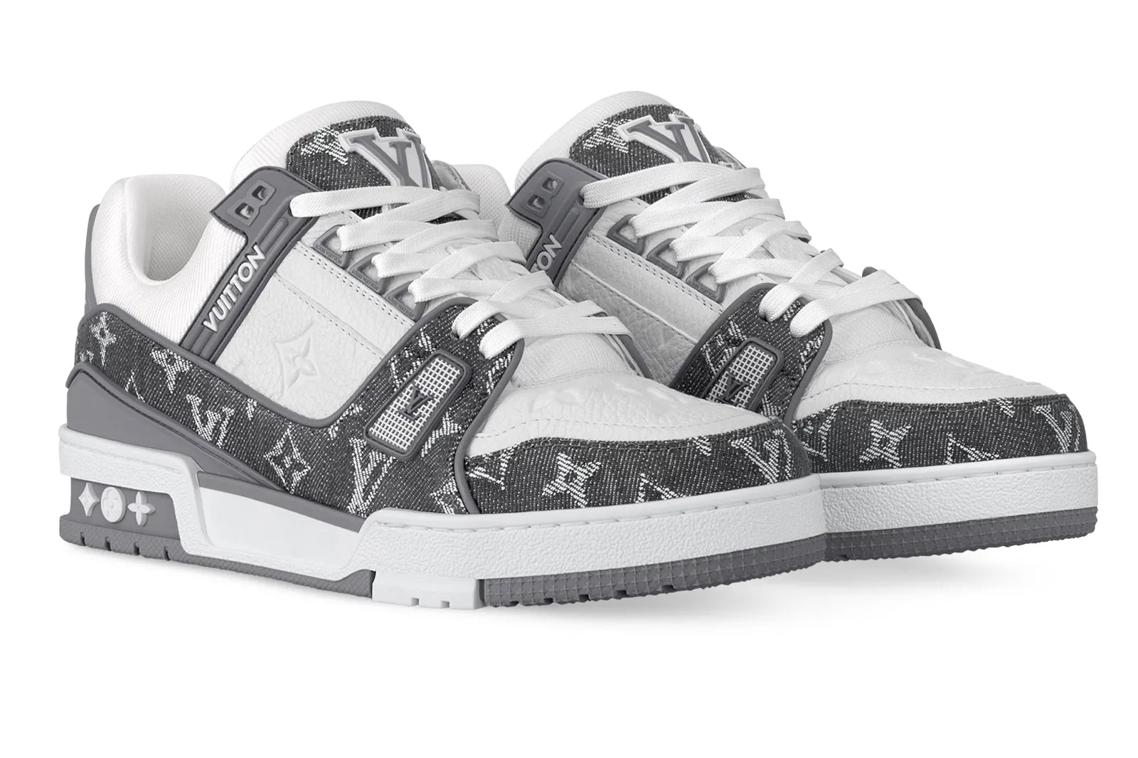 Louis Vuitton LV Trainer Gris y Blanco - Para Mujer