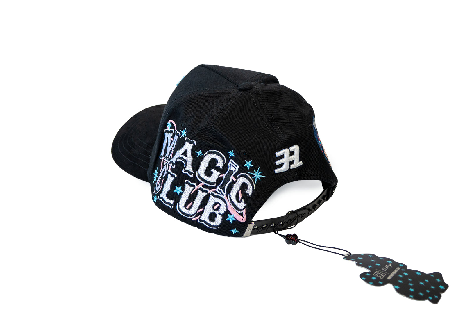 Gorra 31 Hats "El Mago" Black/Blue Suede Snapback Visera Curva