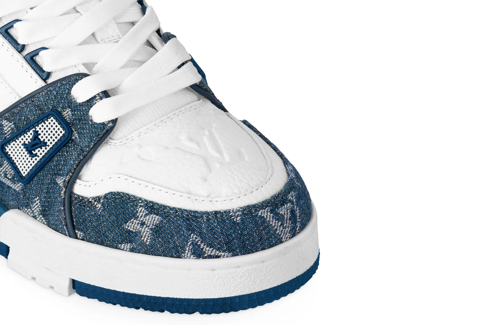 Louis Vuitton LV Trainer Azul Denim y Blanco