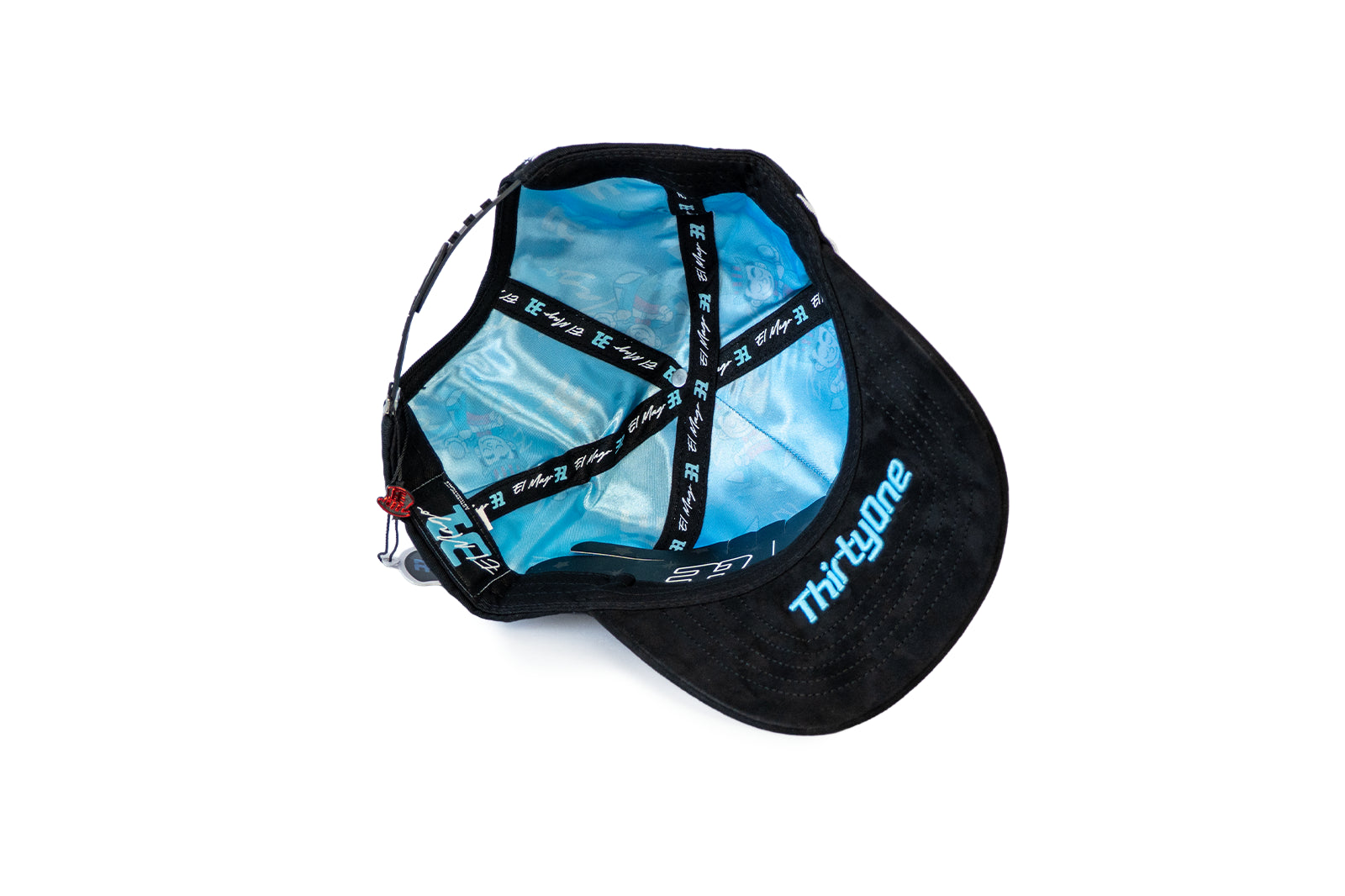 Gorra 31 Hats "El Mago" Black/Blue Suede Snapback Visera Curva