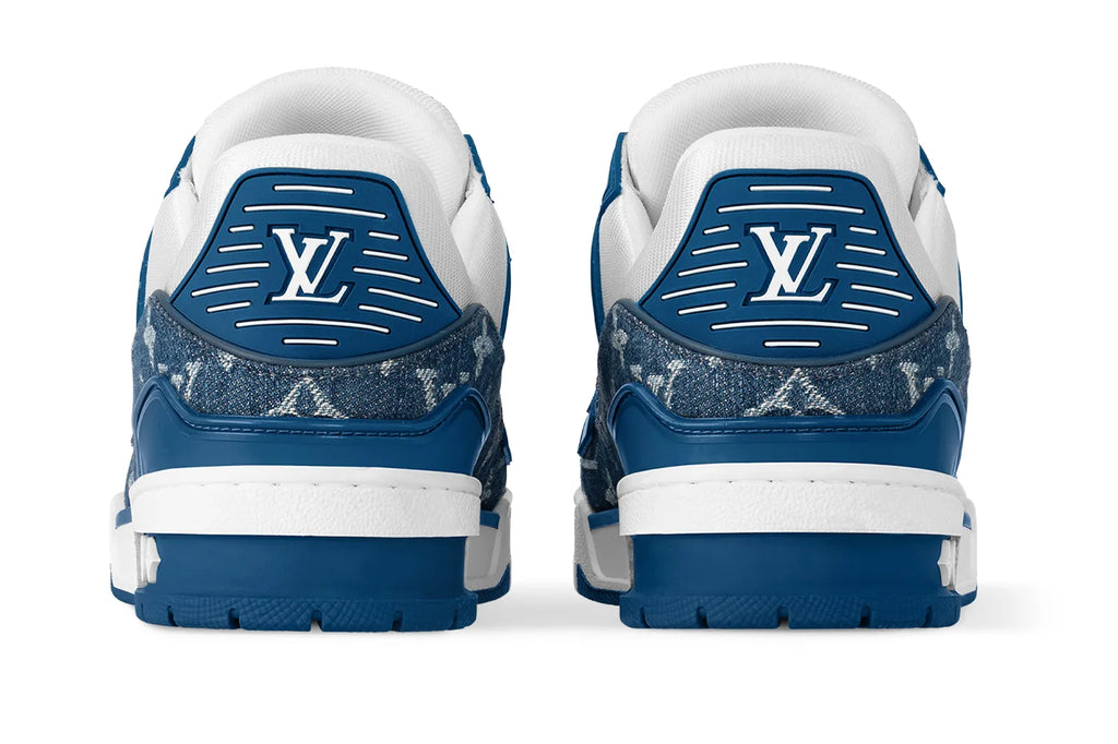Louis Vuitton LV Trainer Azul Denim y Blanco