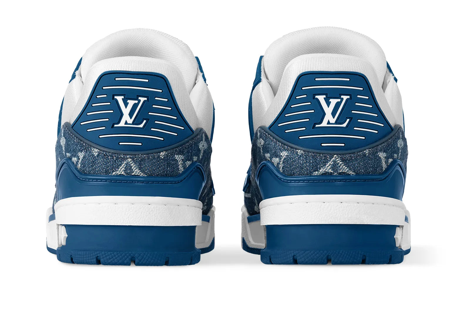 Louis Vuitton LV Trainer Azul Denim y Blanco