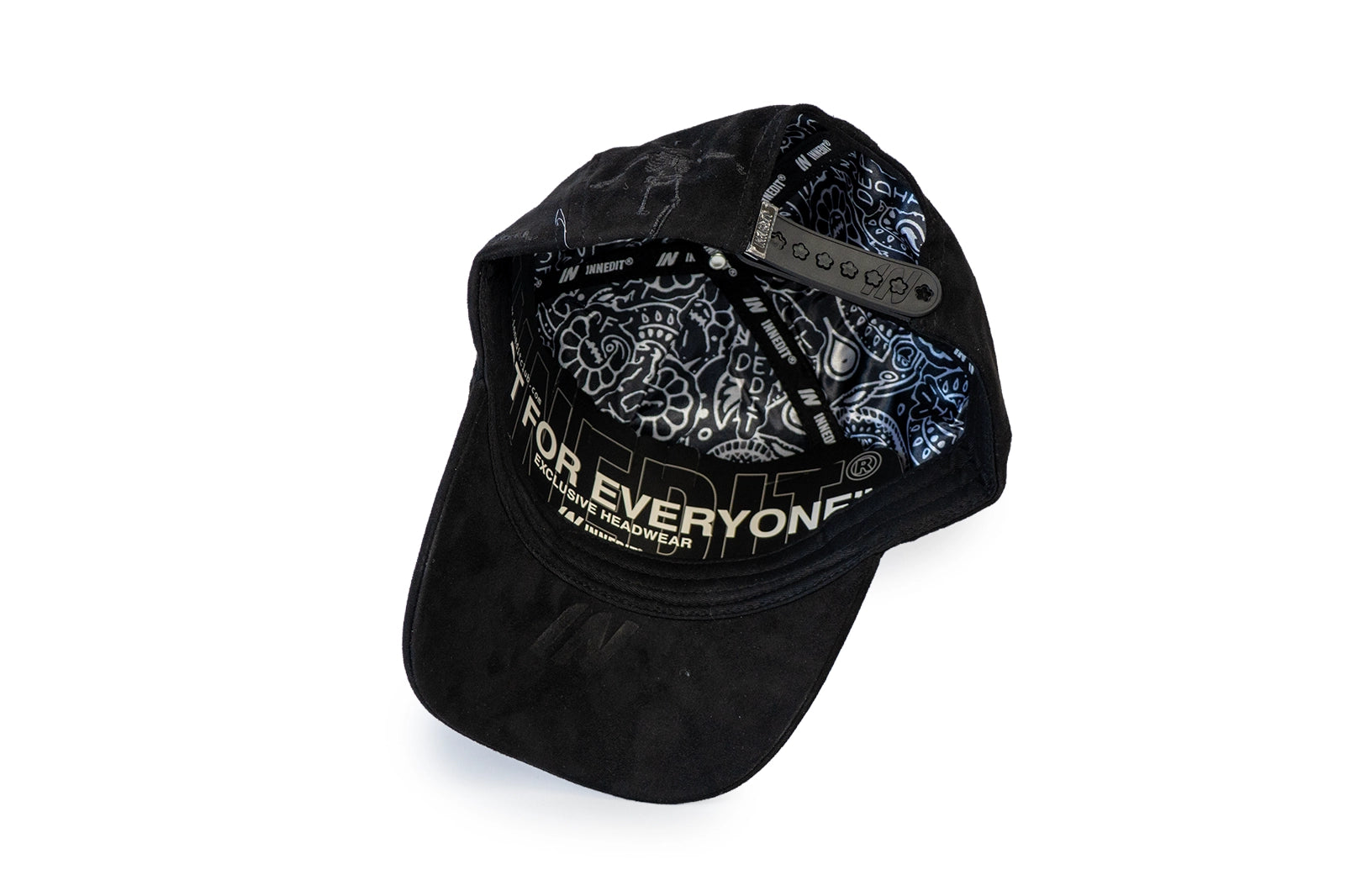 Gorra Negra Murakami Flower con Cristales Brillantes