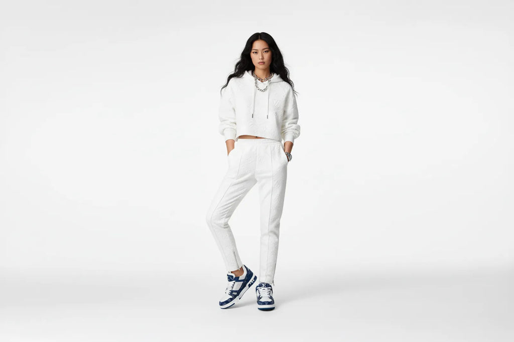 Louis Vuitton LV Trainer Azul Denim y Blanco